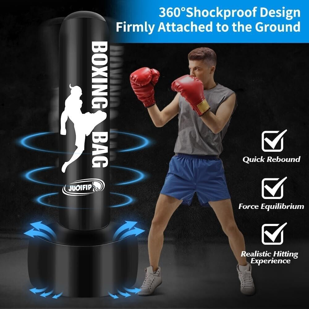 Heavy Punching Bag Boxing Free Standing Fitness MMA Fitness Training Equipment