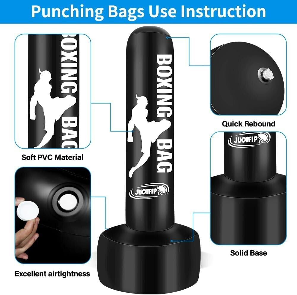Heavy Punching Bag Boxing Free Standing Fitness MMA Fitness Training Equipment